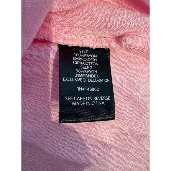 Torrid peplum embroidered sleeveless top size 1 in pink - Picture 6 of 8